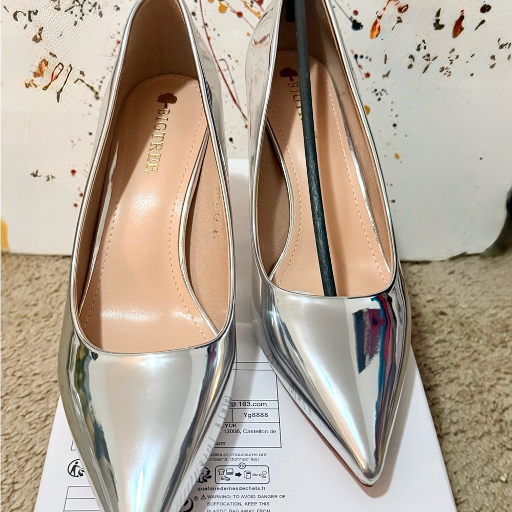 Silver Stilettos Women's Shoes new!